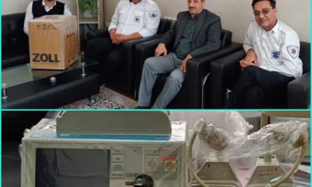 اهدای یکدستگاه دی سی شوک به اورژانس