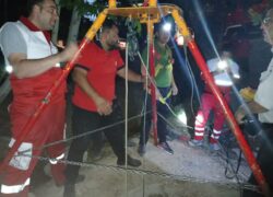 عملیات نجات با همکاری نیروی آتشنشانی شهرداری بادرود
