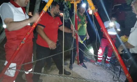 عملیات نجات با همکاری نیروی آتشنشانی شهرداری بادرود