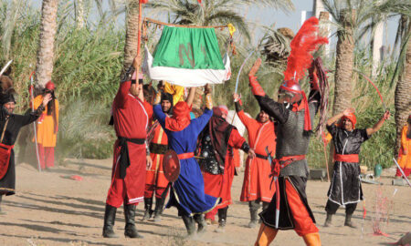 برگزاری مراسم روایت نینوا اَریسمان در عصر اربعین حسینی در نطنز