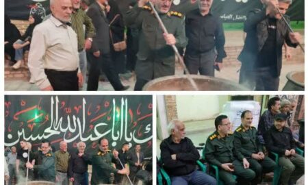 حضور فرمانده سپاه ناحیه شهرستان نطنز در مراسم سنتی حلیم پزان