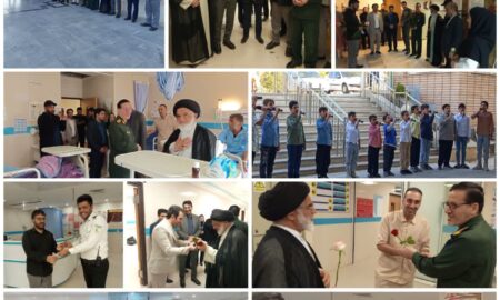 حضور مسئولین شهرستان نطنز در بیمارستان خاتم الانبیا نطنزو تجلیل از پرستاران