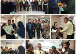 تجلیل از پرستاران بیمارستان فاطمیه بادرود توسط نیروی نظامی ، انتظامی و بسیجیان.