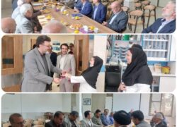 حضور مسولین در بیمارستان خاتم الانبیا با هدف تقدیر از پرستاران در روز پرستار و برگزاری نشست با خیرین سلامت نطنز