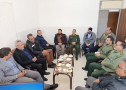 دیدار و گفتگو مدیران شهرستان نطنز با فرمانده ناحیه سرهنگ شبانی زاده و فرمانده حوزه مالک اشتر