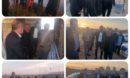 بررسی و بازدید نماینده مجلس و دهیار روستای عباس آباد از گلخانه ها