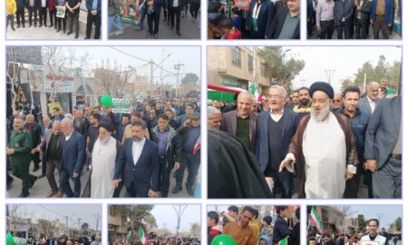 حضور پرشور و بی‌سابقه مردم بادرود در راهپیمایی ۲۲ بهمن