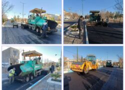 عملیات روکش آسفالت باند جنوبی بلوار نیایش