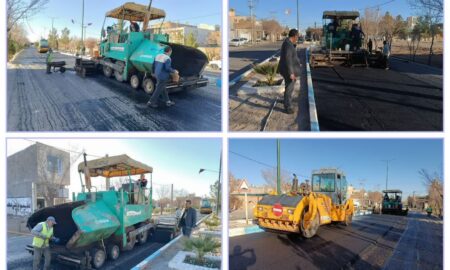 عملیات روکش آسفالت باند جنوبی بلوار نیایش