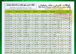 اوقات شرعی شهرستان نطنز