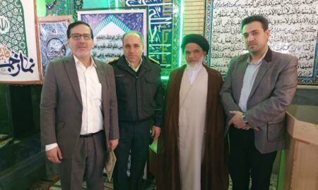 آیین تجلیل از فرمانده سابق سپاه نطنز در نماز جمعه