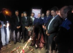کلنگ زنی زمین چمن شهید فیروزی‌زاده بادرود