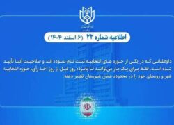 امکان تغییر حوزه انتخابیه داوطلبان انتخابات شوراهای اسلامی شهر و روستا   