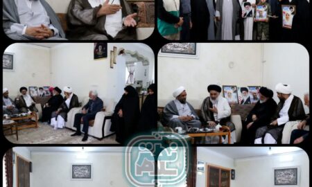 حضور مرجع تقلید آیت الله محمد الیعقوبی در بیت شهیده دیزایی