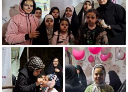 نقاشی آهو روی صورت کودکان به منظور پویش یا ضامن آهو