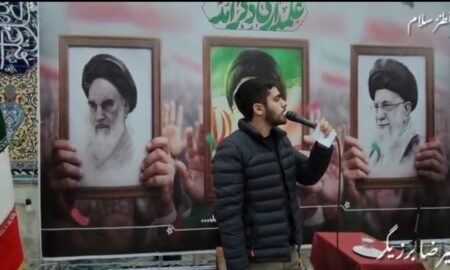 گزارش ویدیویی رجز خوانی مداح اهل بیت (ع) آقای امیر عباس ناهیدی