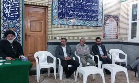 حضور فرماندار در مسجد زیر نغون روستای اوره و دیدار با اهالی روستا