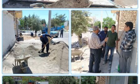 اجرای سنگفرش پیاده‌رو خیابان طالقانی