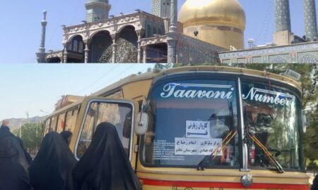 یک دستگاه اتوبوس حامل ۴۰ نفر از خانواده‌های احسان‌پذیر