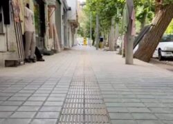 پیاده‌روسازی خیابان ۱۷ شهریور نطنز