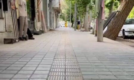 پیاده‌روسازی خیابان ۱۷ شهریور نطنز
