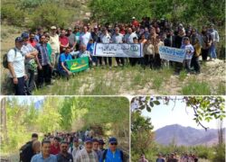 برگزاری برنامه پیاده‌روی و طبیعت‌گردی در منطقه کروند روستای کمجان 