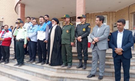 اجرای مانور امداد و نجات زلزله در پایگاه اورژانس جاده‌ای «ابیازن»